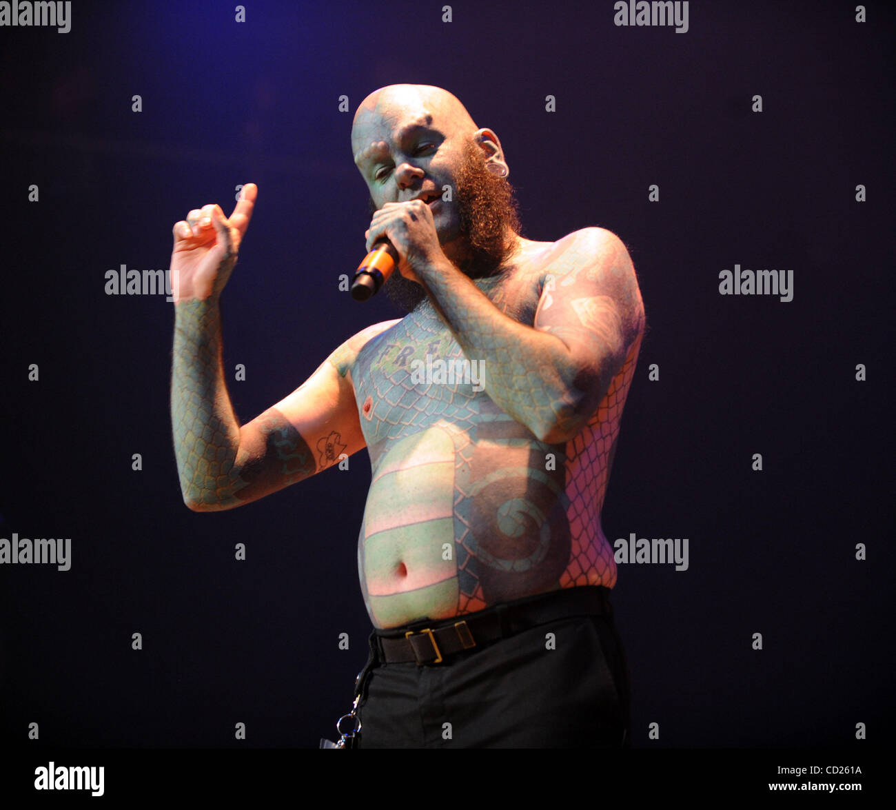 22. November 2008 - Myrtle Beach, South Carolina; USA-Freak Show Performer THE LIZARDMAN Whoes richtiger Name ist Erik Sprague tritt als seine aktuelle Tournee 2008 macht ein Stopp im House of Blues in Myrtle Beach gelegen. Copyright 2008 Jason Moore. Obligatorische Credit: Jason Moore Stockfoto