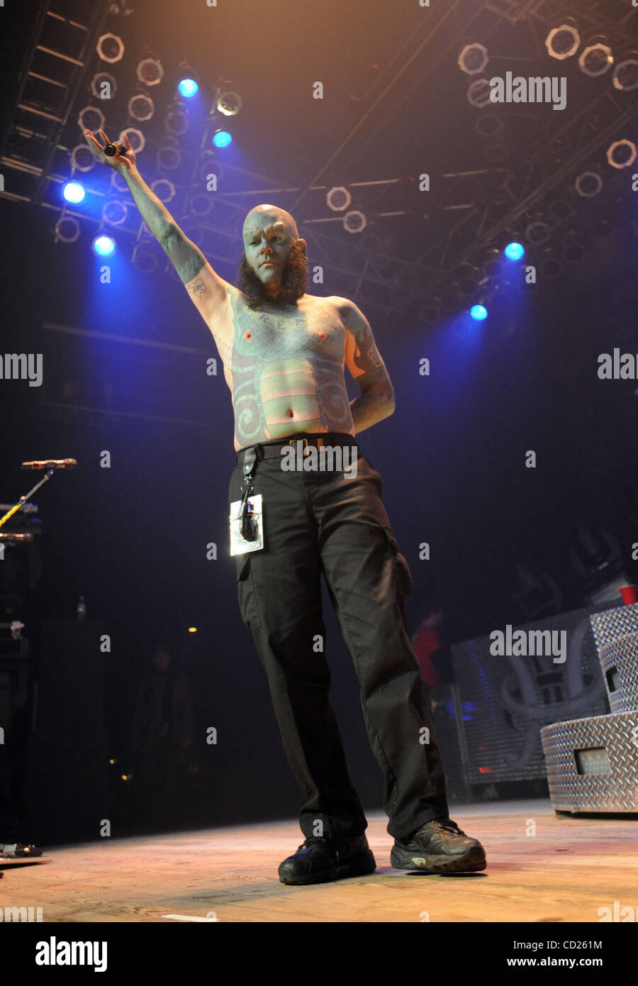 22. November 2008 - Myrtle Beach, South Carolina; USA-Freak Show Performer THE LIZARDMAN Whoes richtiger Name ist Erik Sprague tritt als seine aktuelle Tournee 2008 macht ein Stopp im House of Blues in Myrtle Beach gelegen. Copyright 2008 Jason Moore. Obligatorische Credit: Jason Moore Stockfoto