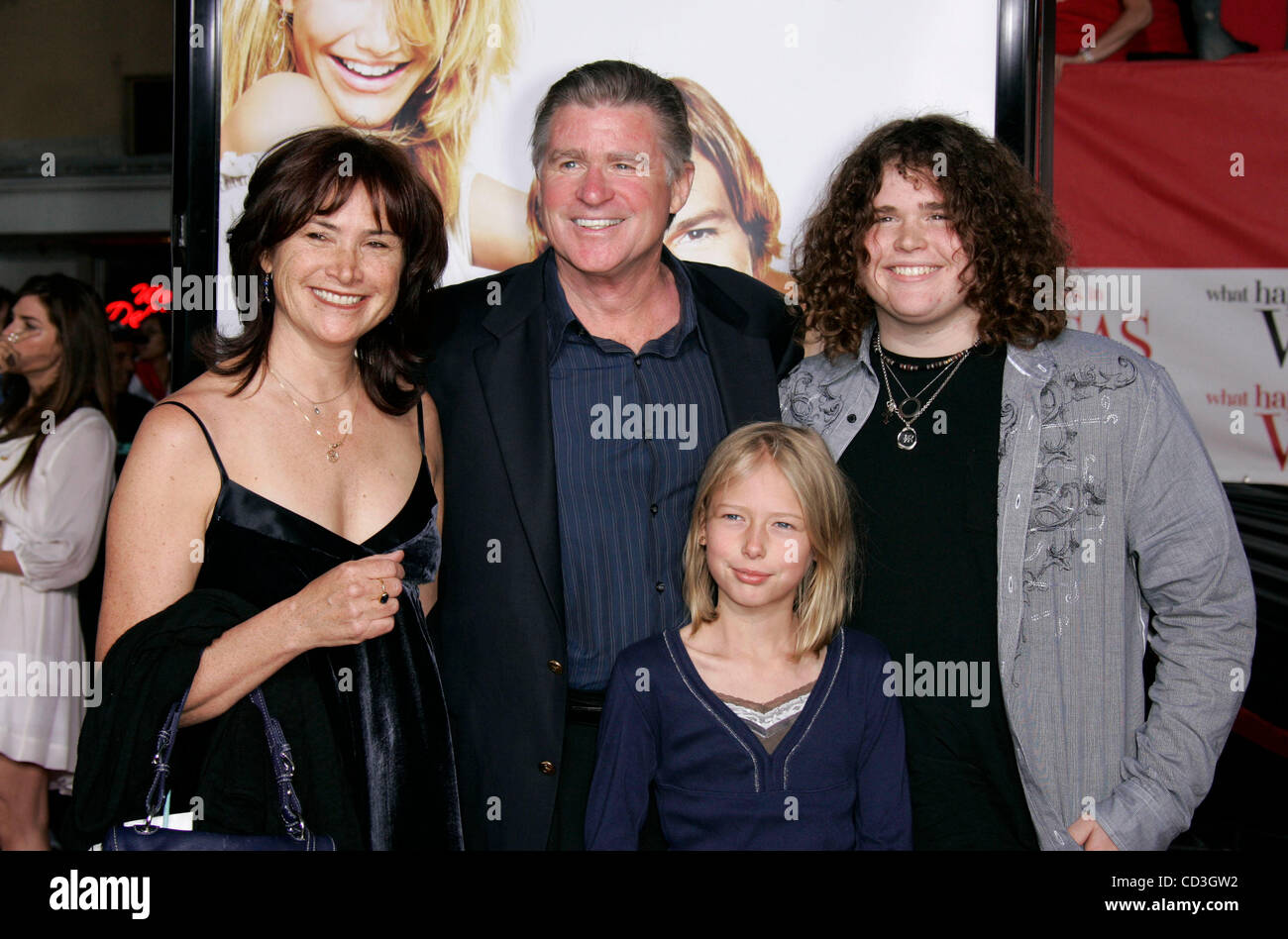 1. Mai 2008 - Westwood, Kalifornien, USA - Schauspieler behandeln & Familie WILLIAMS 'Was passiert In Vegas' Los Angeles Premiere angekommen im Mann Village Theatre statt. (Kredit-Bild: © Lisa O'Connor/ZUMA Press) Stockfoto