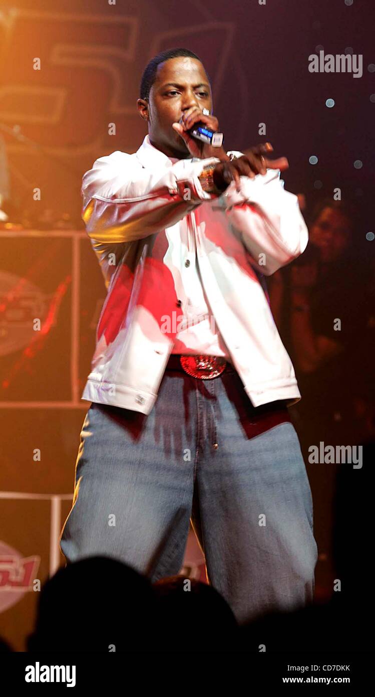 23. August 2004 - New York, New York, US - K38907RM. RECORD RELEASEPARTY zu böser junge Künstler MASE HELD BY POWER 105.1 in WEBSTER HALL, NEW YORK New York 23.08.2004.  / MASE(Credit Image: © Rick Mackler/Globe Photos/ZUMAPRESS.com) Stockfoto