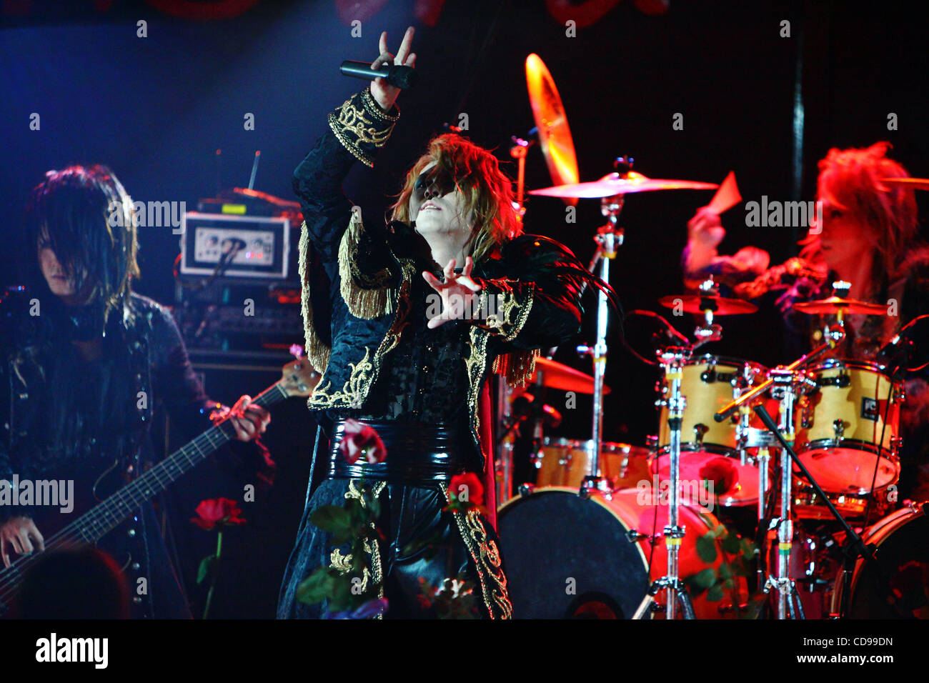 Japanische metal Band Versailles, die live in Moskau. Stockfoto