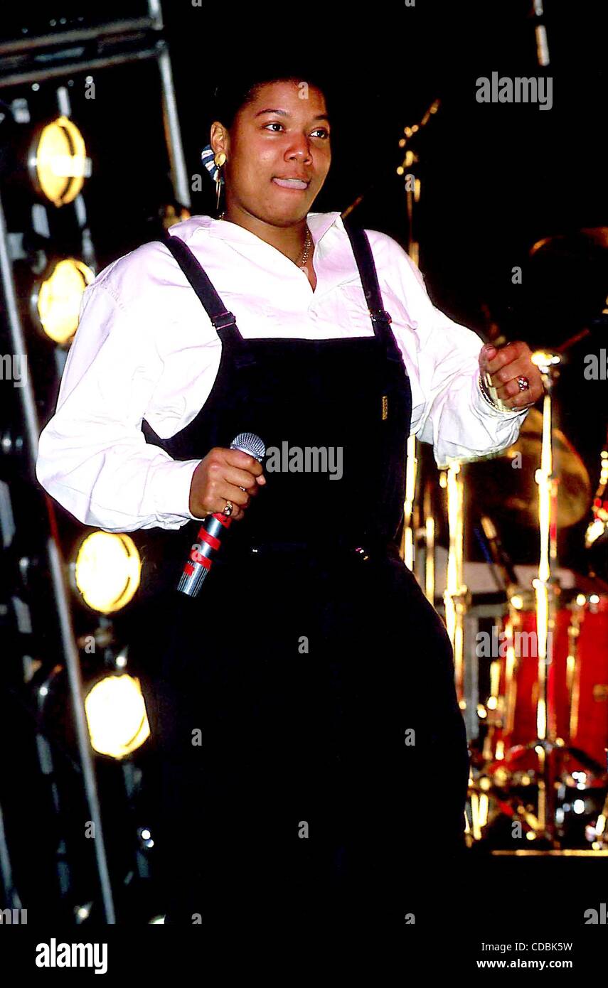 L7607AR SD0220. QUEEN LATIFAH IN Concert AT THE PALLADIUM IN New York City.    / 1994.ETV (Kredit-Bild: © Andrea Renault/Globe Photos/ZUMAPRESS.com) Stockfoto