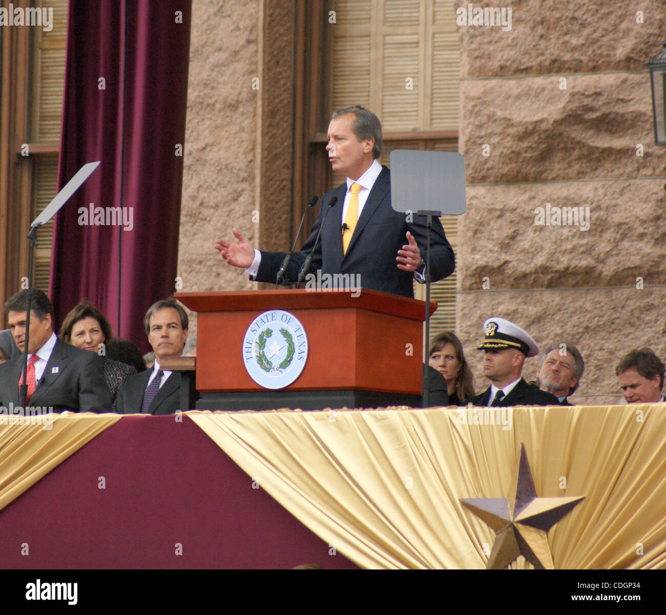 18. Januar 2011 - Austin, Texas, USA - Texas-Gouverneur David Dewhurst... Rick Perry Eröffnungs-Zeremonie des Texas State Capitol am 18.01.2011... 2011.K67394JN (Kredit-Bild: © Jeff Newman/Globe Photos/ZUMAPRESS.com) Stockfoto