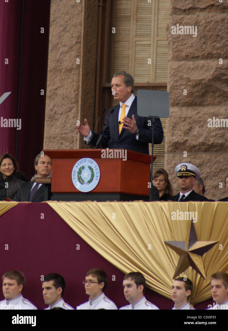 18. Januar 2011 - Austin, Texas, USA - Texas-Gouverneur David Dewhurst... Rick Perry Eröffnungs-Zeremonie des Texas State Capitol am 18.01.2011... 2011.K67394JN (Kredit-Bild: © Jeff Newman/Globe Photos/ZUMAPRESS.com) Stockfoto