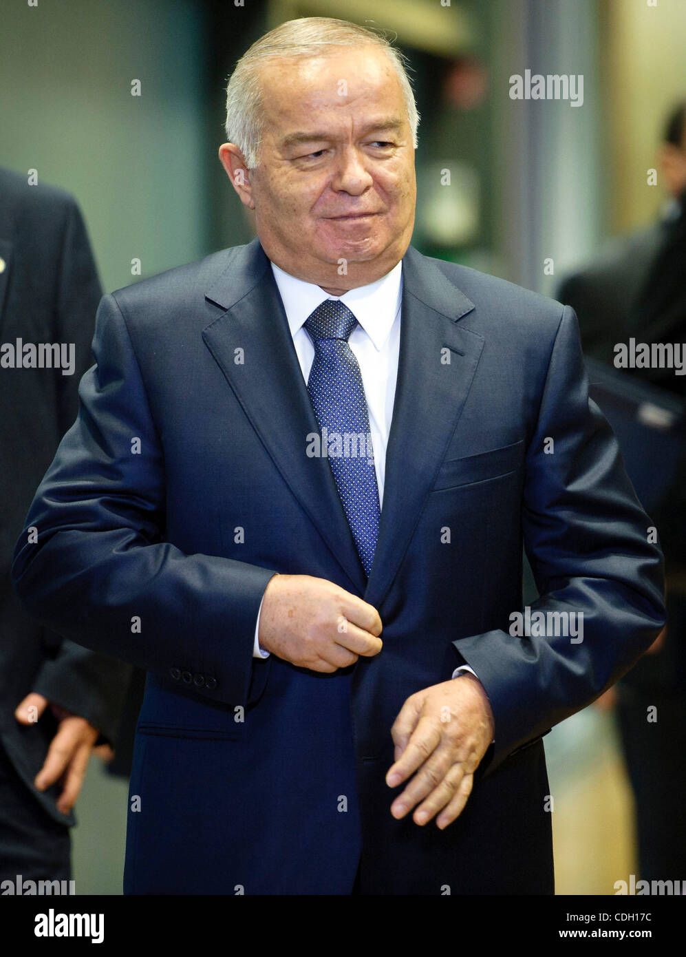 24. Januar 2011 - BXL, Brüssel, Belgien - usbekischen Präsidenten Islom Karimov vor einem Treffen in Brüssel am 2011-01-24 von Wiktor Dabkowski (Credit-Bild: © Wiktor Dabkowski/ZUMAPRESS.com) Stockfoto