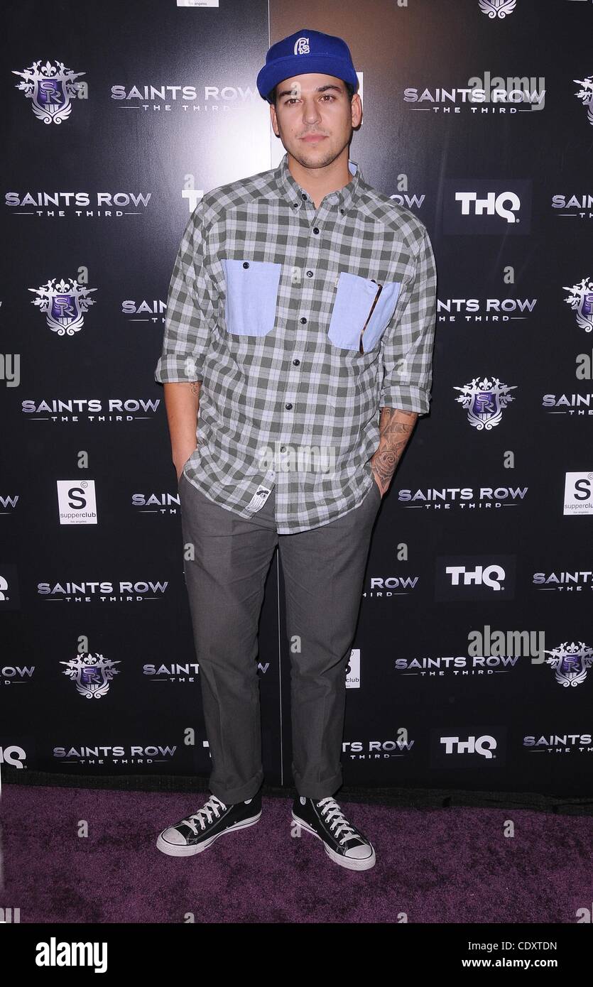 12. Oktober 2011 - Hollywood, Kalifornien, USA - THQÃƒâ€ ¢ s Saints Row: The Third exklusive Premiere im SupperClub, Hollywood, CA 12.10.11 2011..ROB KARDASHIAN (Credit Bild: Â © Scott Kirkland/Globe Photos/ZUMAPRESS.com) Stockfoto