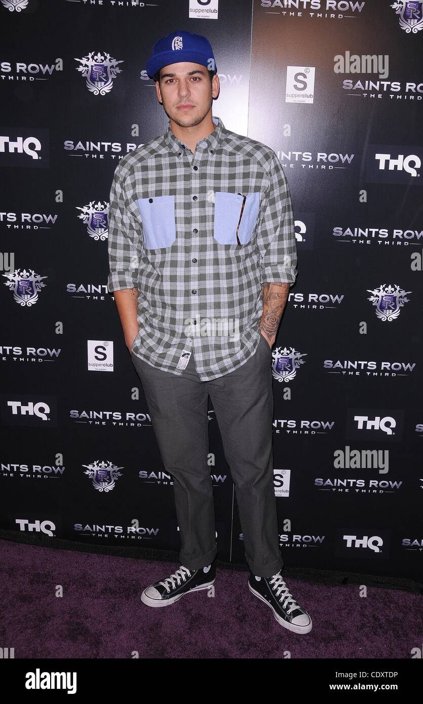 12. Oktober 2011 - Hollywood, Kalifornien, USA - THQÃƒâ€ ¢ s Saints Row: The Third exklusive Premiere im SupperClub, Hollywood, CA 12.10.11 2011..ROB KARDASHIAN (Credit Bild: Â © Scott Kirkland/Globe Photos/ZUMAPRESS.com) Stockfoto