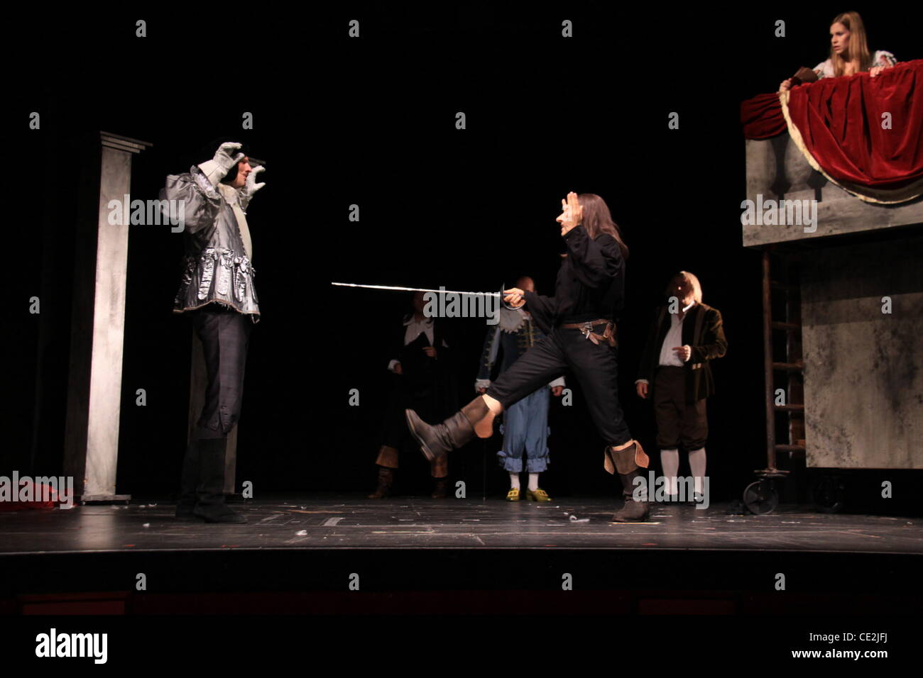Richy Müller und andere Proben für "Cyrano de Bergerac" am Schlossparktheater Theatre. Berlin, Deutschland - 20.09.2010 Stockfoto