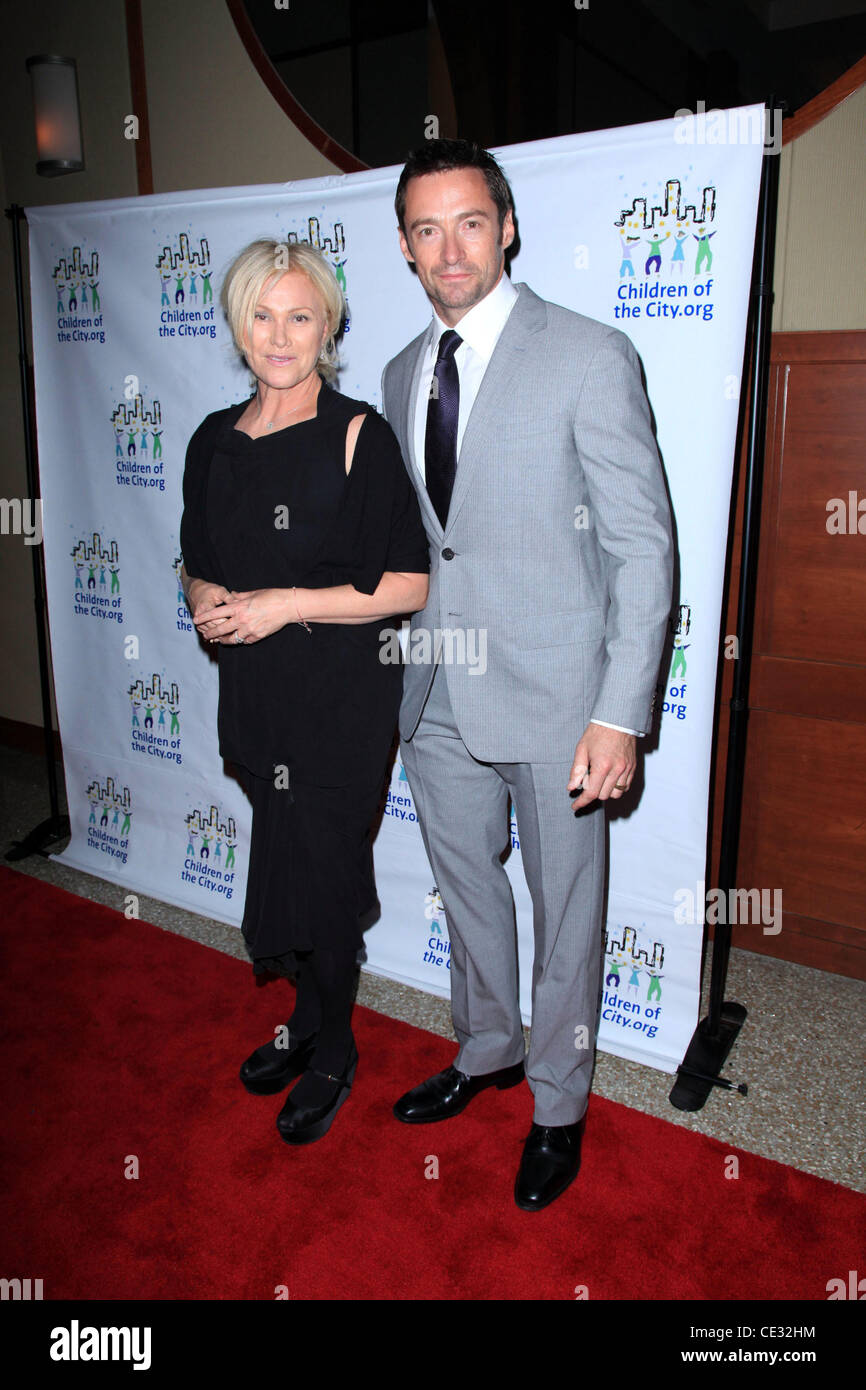 Deborra-Lee Furness und Hugh Jackman 2010 Kinder der Stadt-Benefiz-Gala am Pier 60 bei Chelsea Piers New York City, USA - 30.09.10 Stockfoto