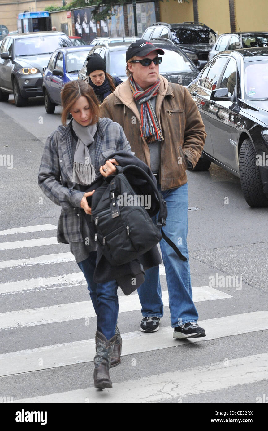 Regisseur Brad Bird testet einen möglichen Standort zu schießen "Mission: Impossible IV" Prag, Tschechische Republik - 01.10.10 Stockfoto