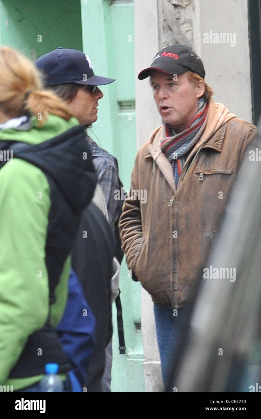 Tom Cruise und Regisseur Brad Bird testen möglichen Standort zu schießen "Mission: Impossible IV" Prag, Tschechische Republik - 01.10.10 Stockfoto