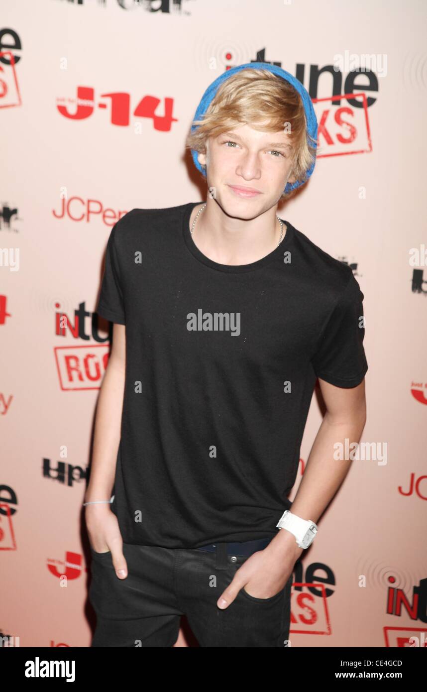 Cody Simpson J-14 Magazin kündigt die Intune Felsen-Konzert-Lineup im Hard Rock Cafe. New York City, USA - 26.08.10 Stockfoto
