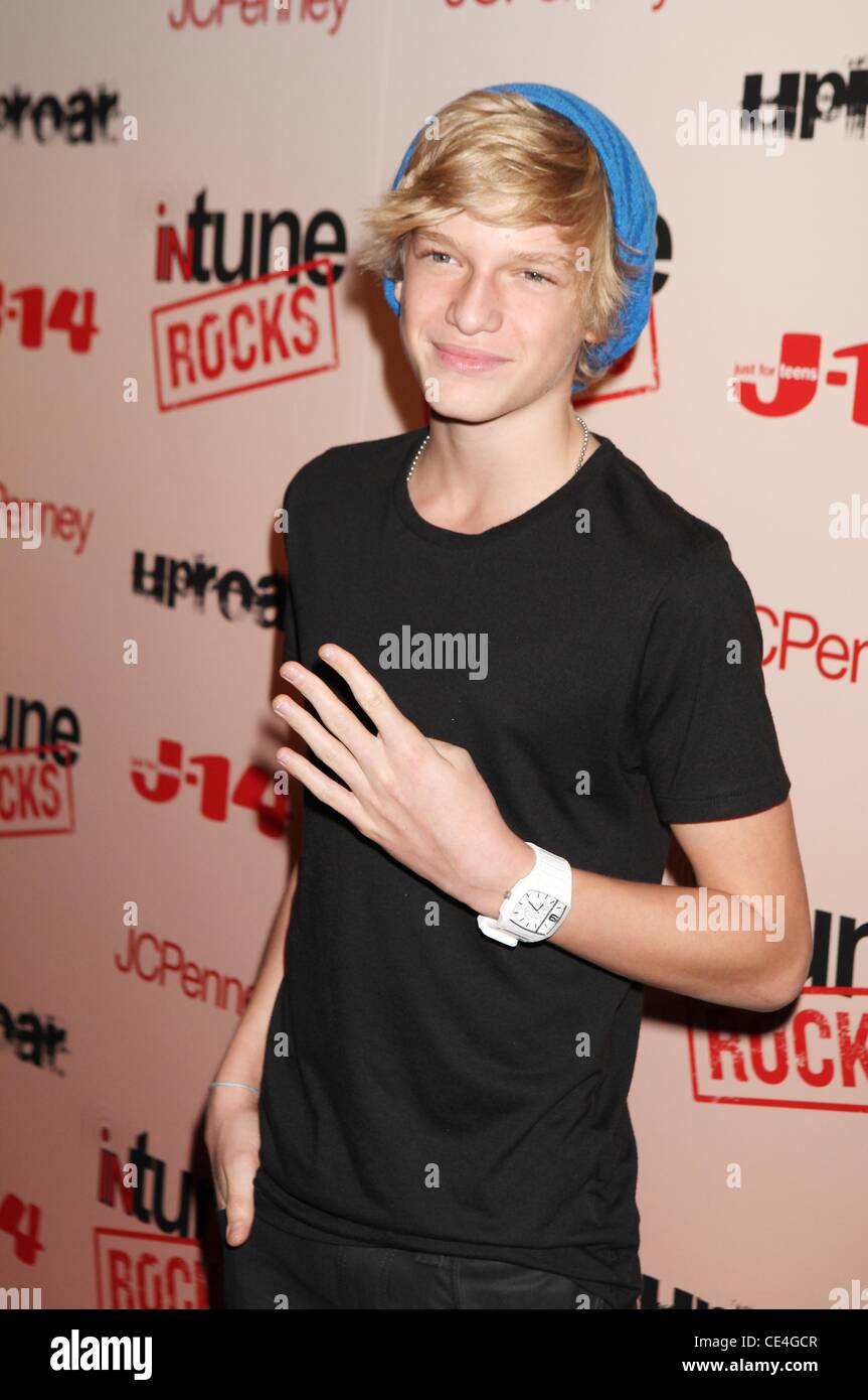Cody Simpson J-14 Magazin kündigt die Intune Felsen-Konzert-Lineup im Hard Rock Cafe. New York City, USA - 26.08.10 Stockfoto