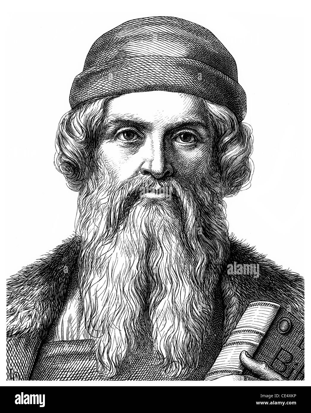Johannes Gensfleisch Zur Beladenes Zum Gutenberg, Ca. 1400-1468, Erfinder  Des Buchdrucks Mit Beweglichen Metall-Typ Stockfotografie - Alamy