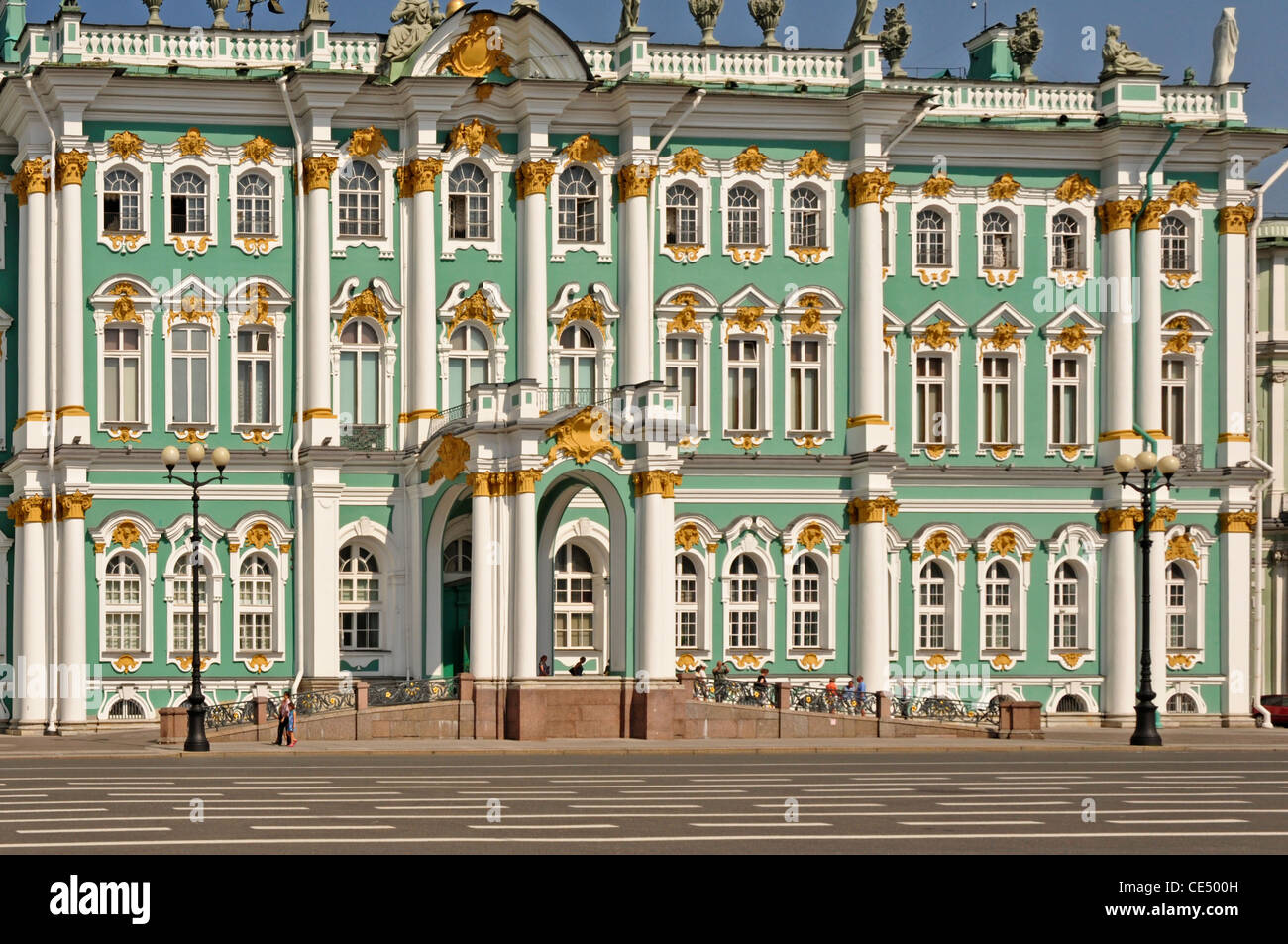 Russland, St. Petersburg, Eremitage, Blick auf den Winterpalast von Schlossplatz Stockfoto