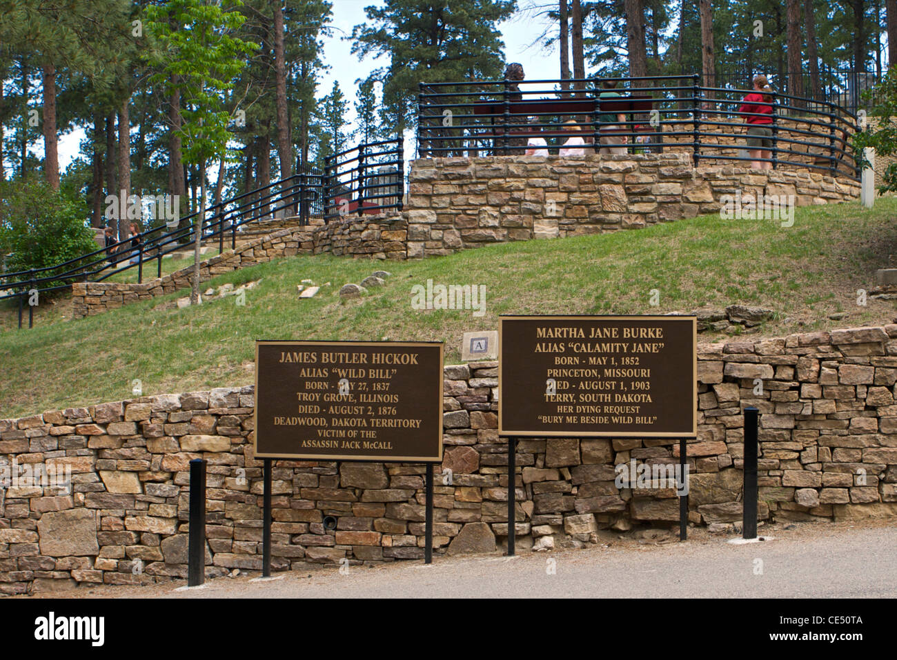 Grabstätte von Wild Bill Hickok und Calamity Jane Stockfoto