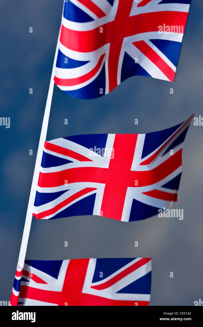 Patriotische "Union Jack" Bunting Stockfoto