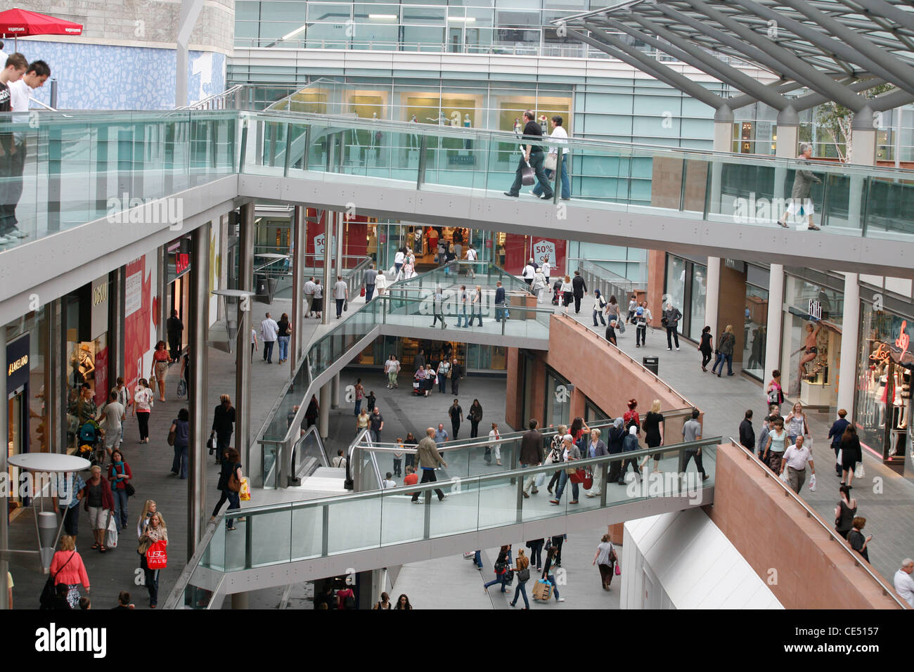 Liverpool, UK im und um das shopping-Herz von Liverpool einschließlich Liverpool One Stockfoto