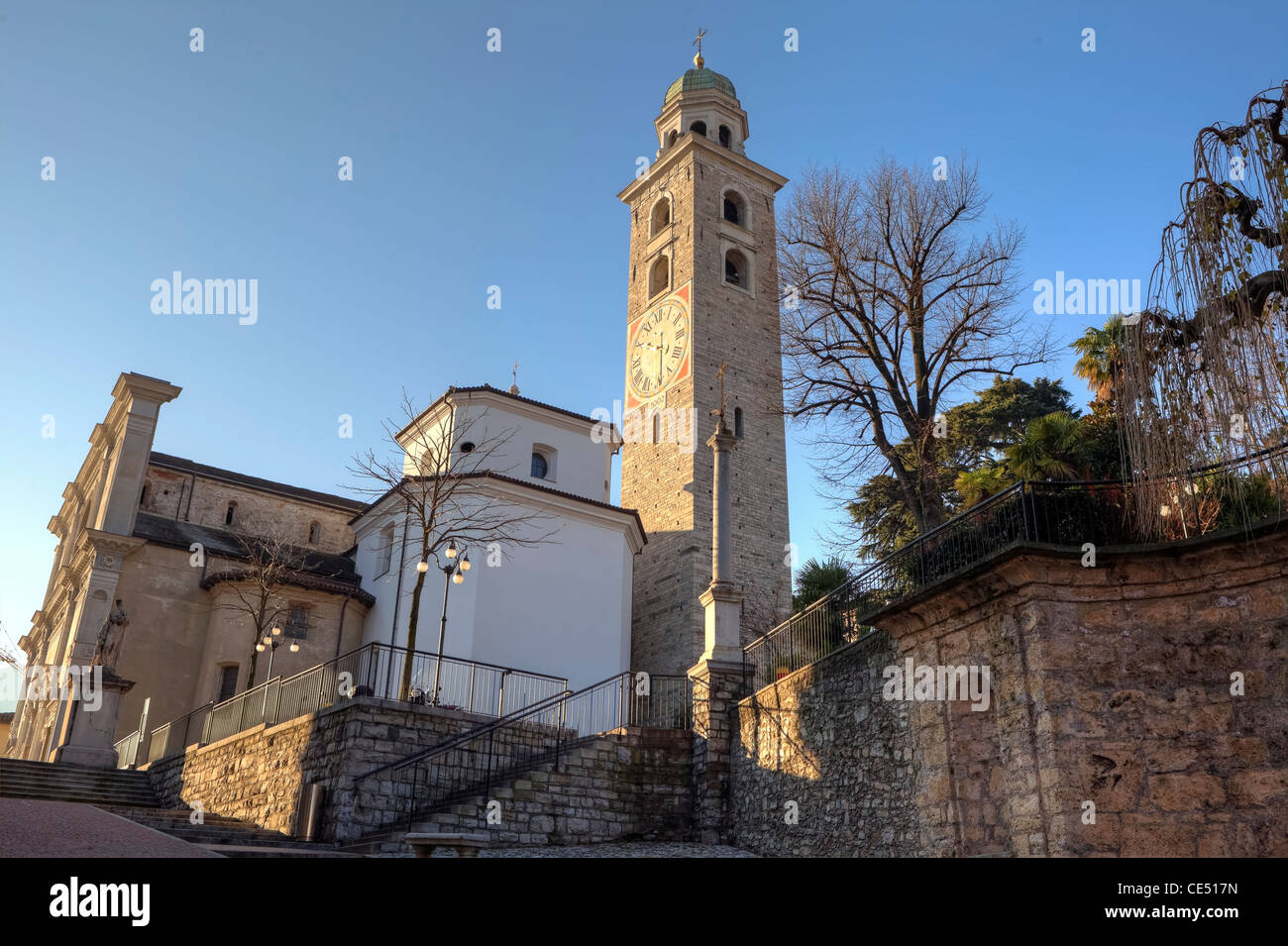 Kathedrale San Lorenzo in Lugano, Tessin, Schweiz Stockfoto