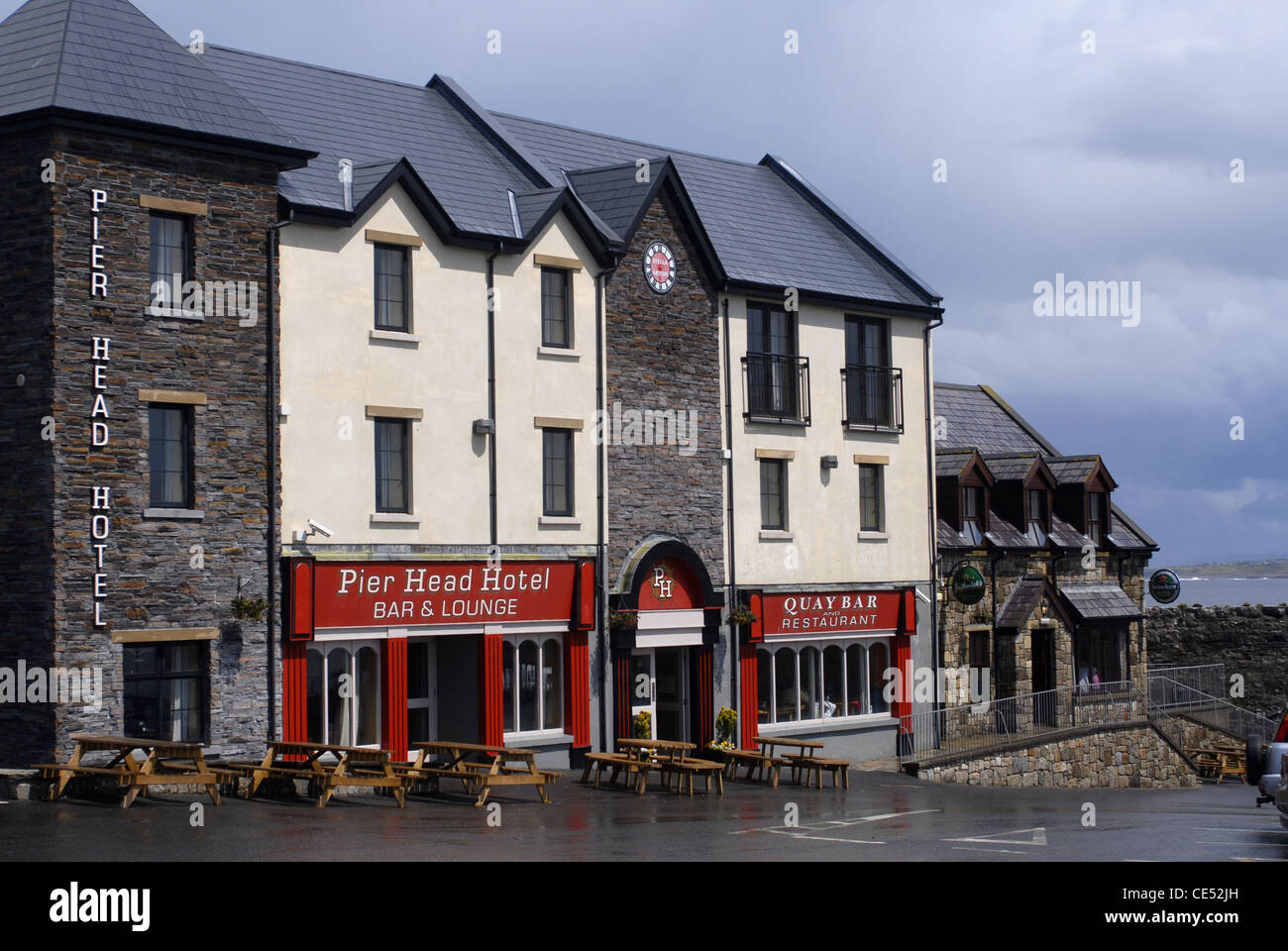 Straße in Mullaghmore, County Sligo, Grenze Regin, Connacht, Irland, Europa. Stockfoto