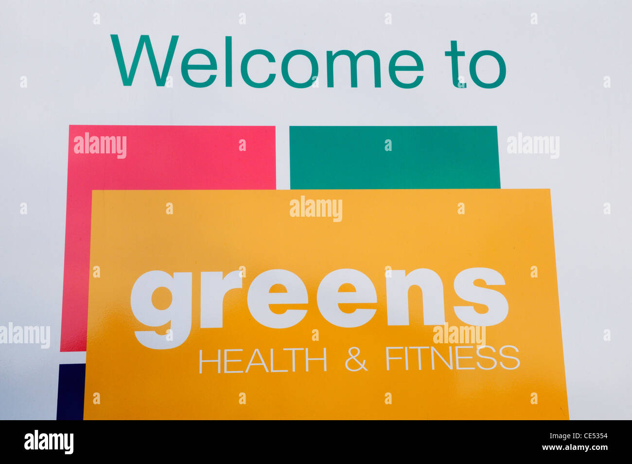 Willkommen im grünen Gesundheits- und Fitness-Center, Coldhams Lane, Cambridge, England, Vereinigtes Königreich Stockfoto