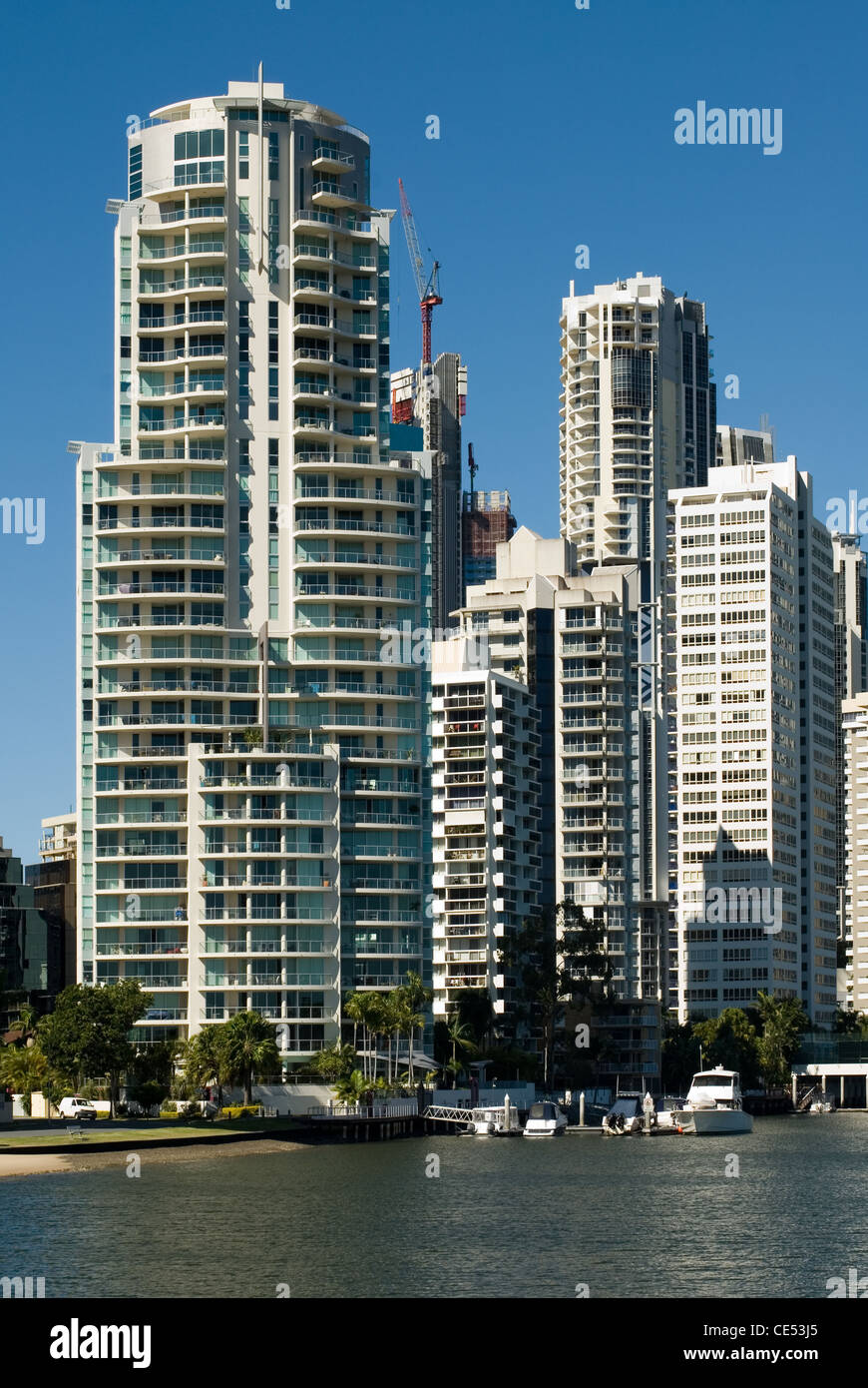 Modernes Apartment-Hochhäuser in Surfers Paradise, Queensland, Australien Stockfoto