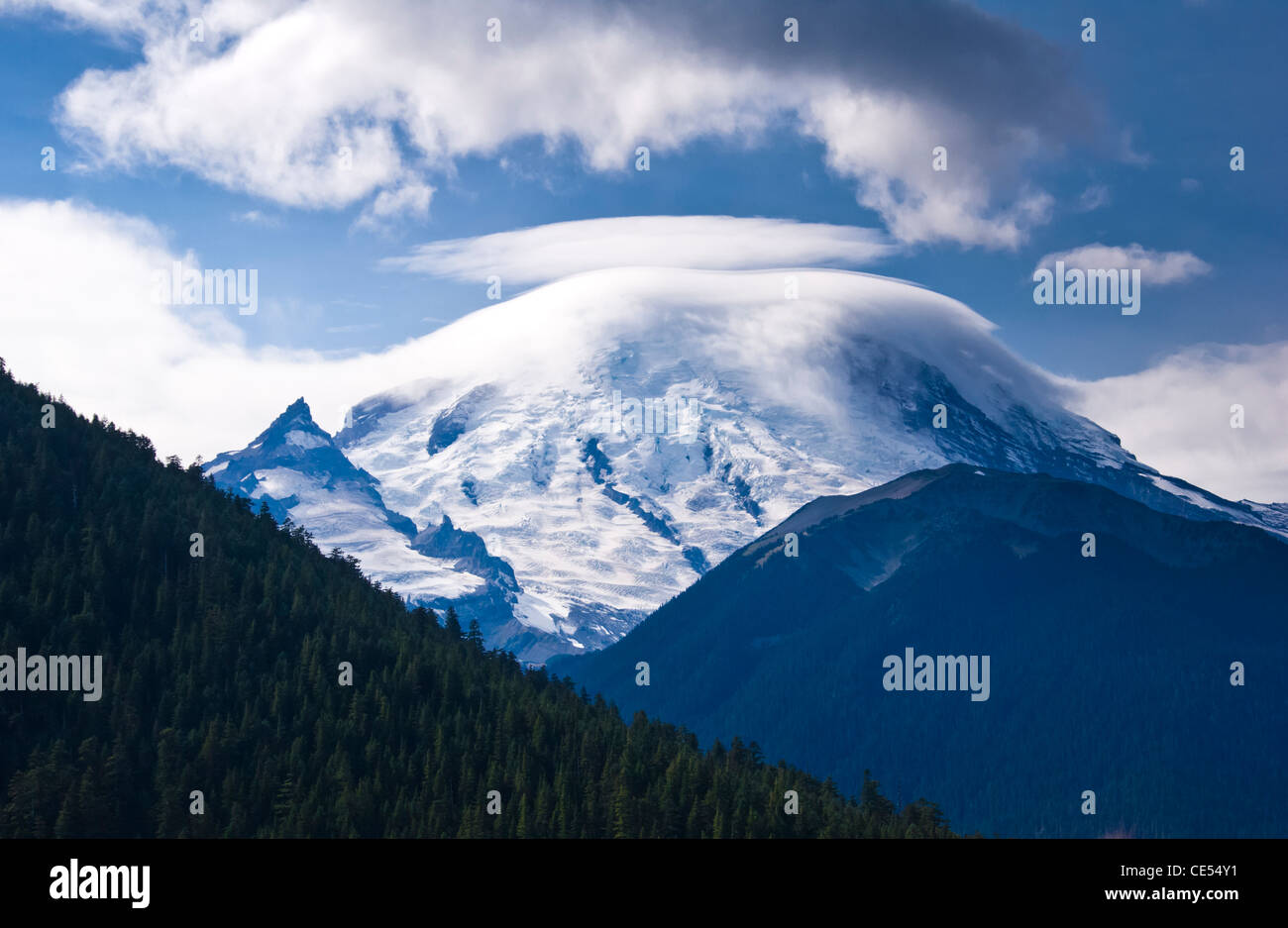 Mount Rainier Nationalpark ist ein Nationalpark der Vereinigten Staaten im Südosten Pierce County und des nordöstlichen Lewis County in Wa Stockfoto