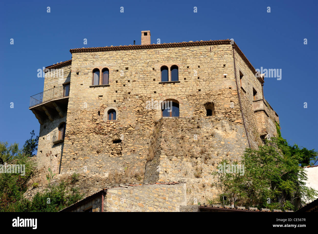 Italien, Basilicata, Valsinni, Schloss Isabella Morra Stockfoto