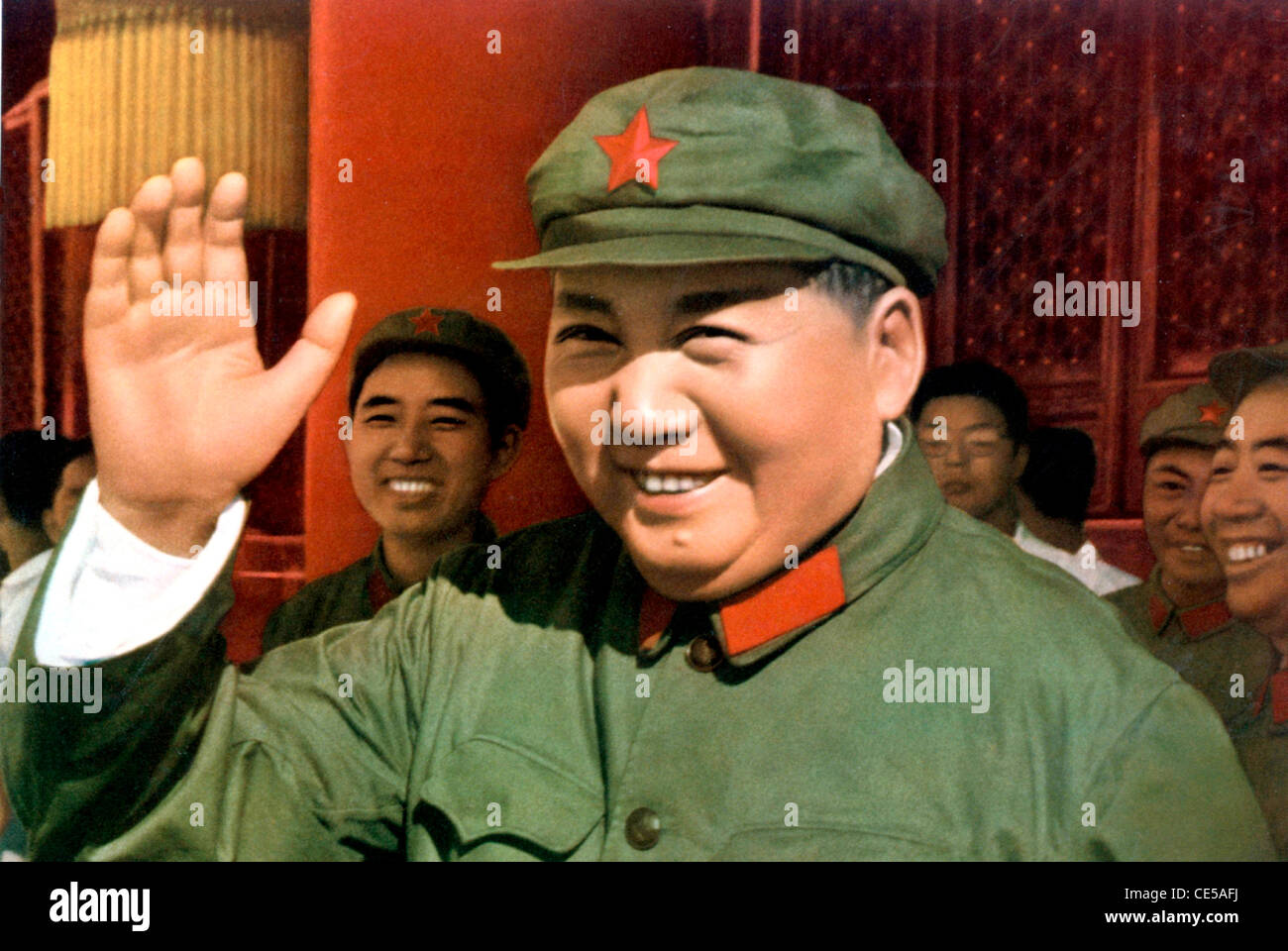 Mao Zedong - * 26.12.1893 - 09.09.1976: chinesische Propagandaplakat des Vorsitzenden der kommunistischen Partei Chinas von 1966. Stockfoto