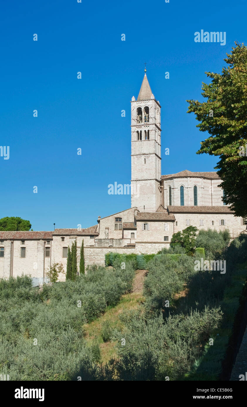Europa, Italien, Umbrien, Assisi, Basislica di San Francesco Stockfoto