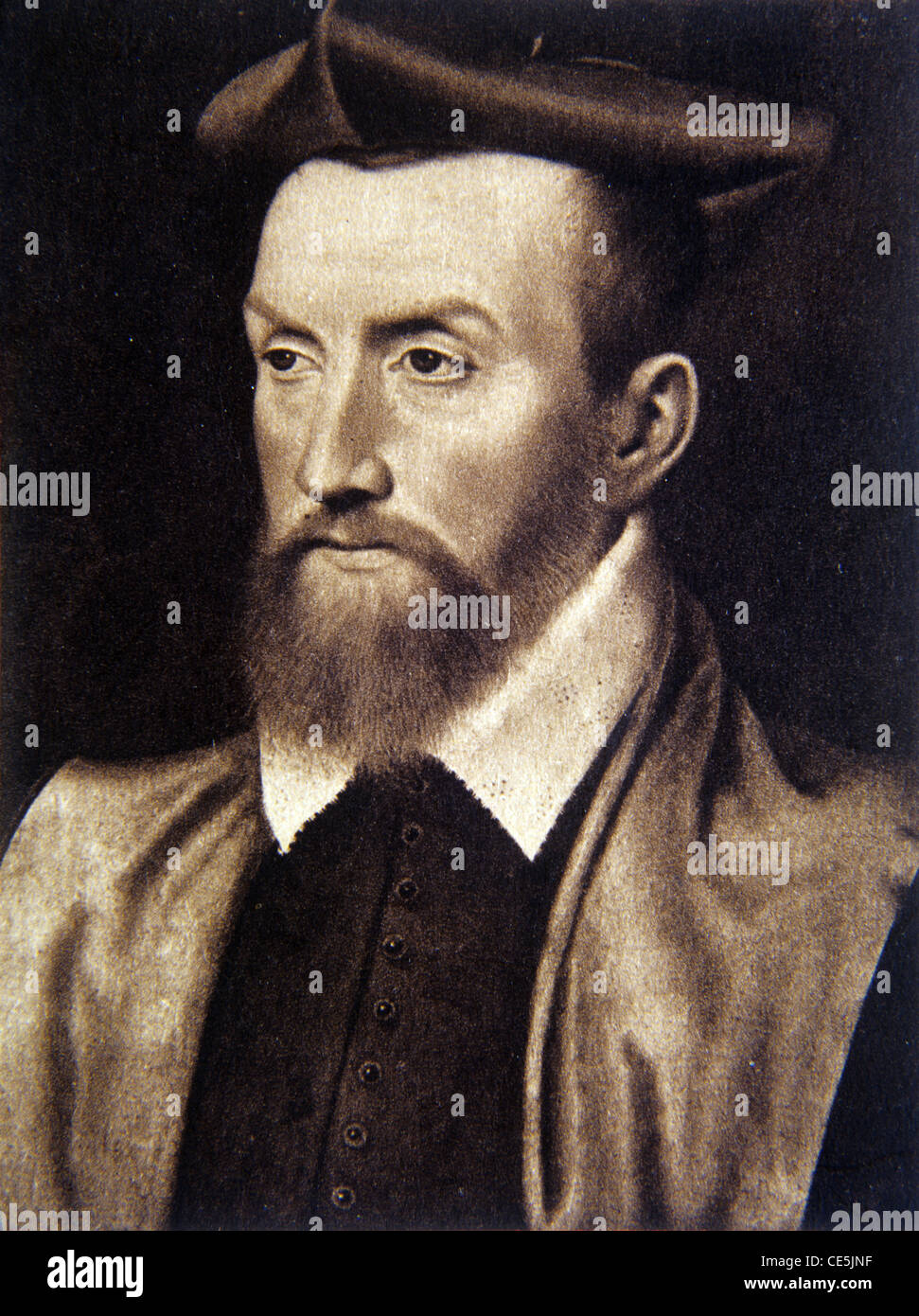 Französischer Admiral Gaspard de Coligny (1519-1572), Edelmann und protestantischen Hugenotten führend. Porträt. Stockfoto