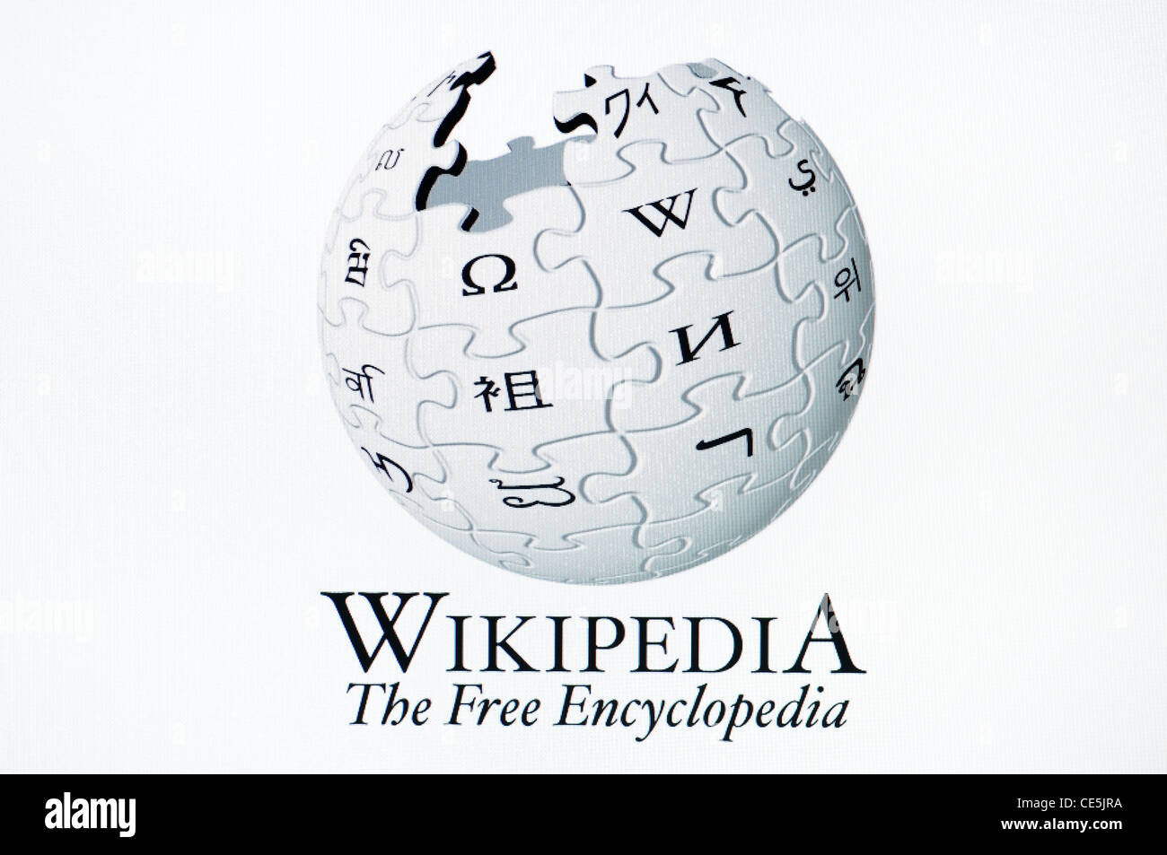 Die Online-Enzyklopädie Wikipedia Screenshot. Stockfoto