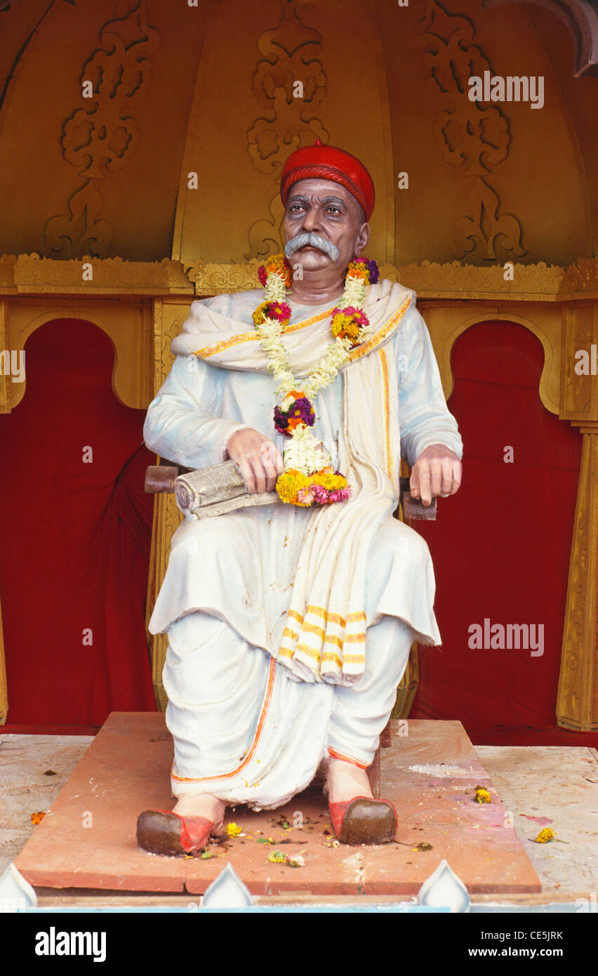 Statue von Lokmanya Tilak; Pune; Maharashtra; Indien; Asien; Bal Gangadhar Tilak; Keshav Gangadhar Tilak; Indischer Nationalist, Lehrer, Aktivist Stockfoto