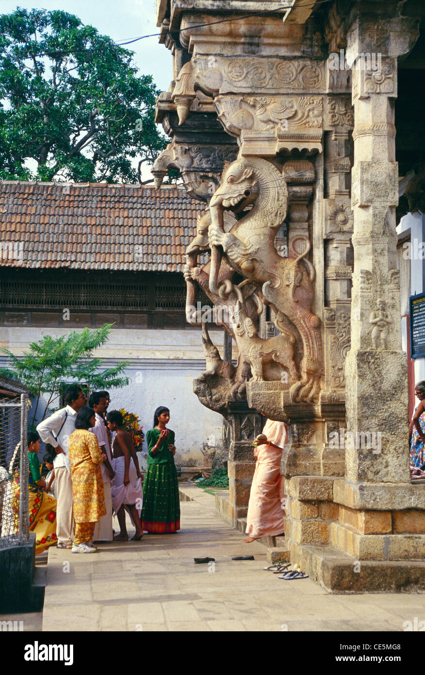 Sri Padmanabhaswami Temple Statuen; Padmanabhaswami Temple; Trivandrum; Thiruvananthapuram; Kerala; Indien; asien Stockfoto
