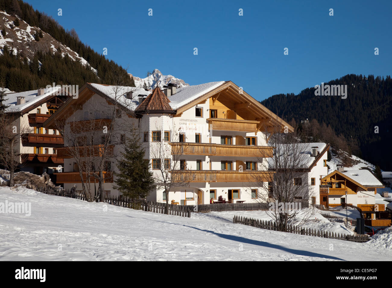 Kolfuschg Colfosco, Gader Tal, Val Badia, Alta Badia, Dolomiten, Südtirol, Italien Stockfoto