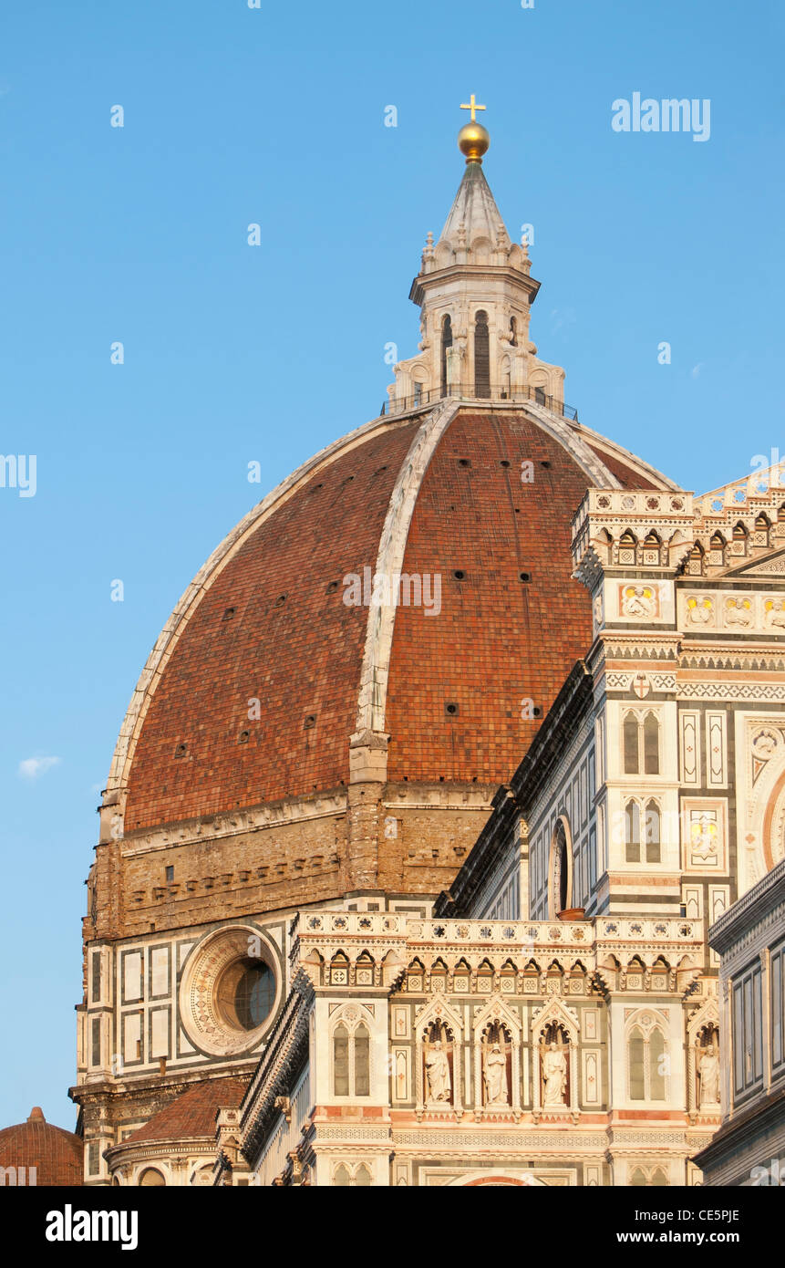 Kuppel der Kathedrale von Florenz - Dom oder Basilica di Santa Maria del Fiore (Saint Mary der Blume), Florenz, Toskana, Italien Stockfoto