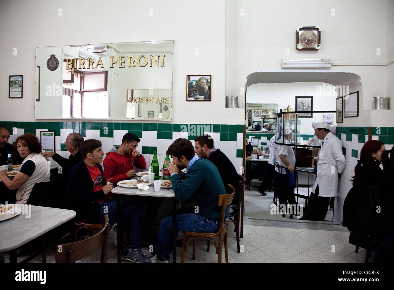 Neapel NAPOLI Italien Antica Pizzeria da Michele Stockfoto