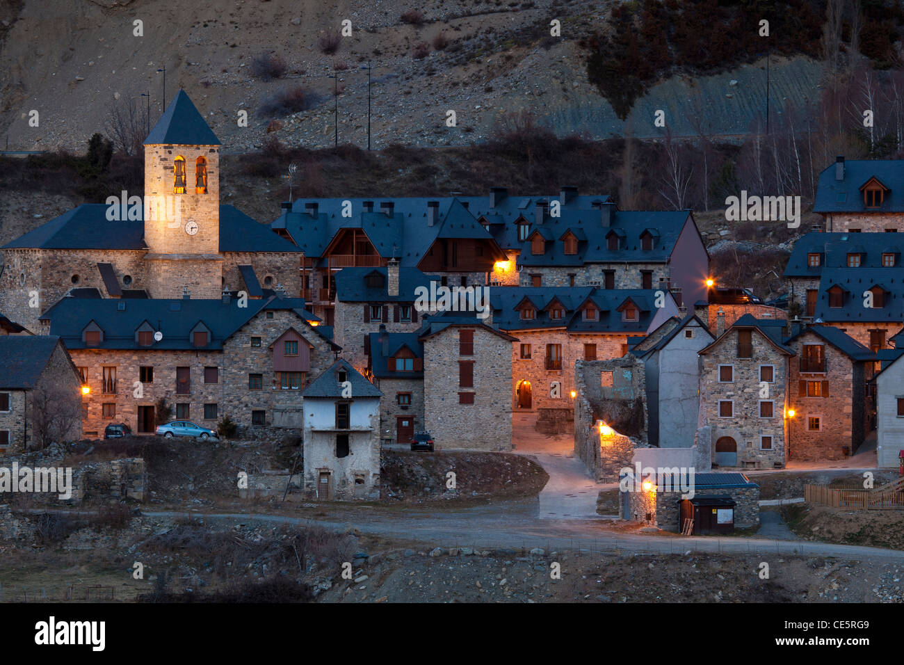 Lanuza, Sallent de Gallego, Tena-Tal, Huesca, Aragon, Spanien Stockfoto