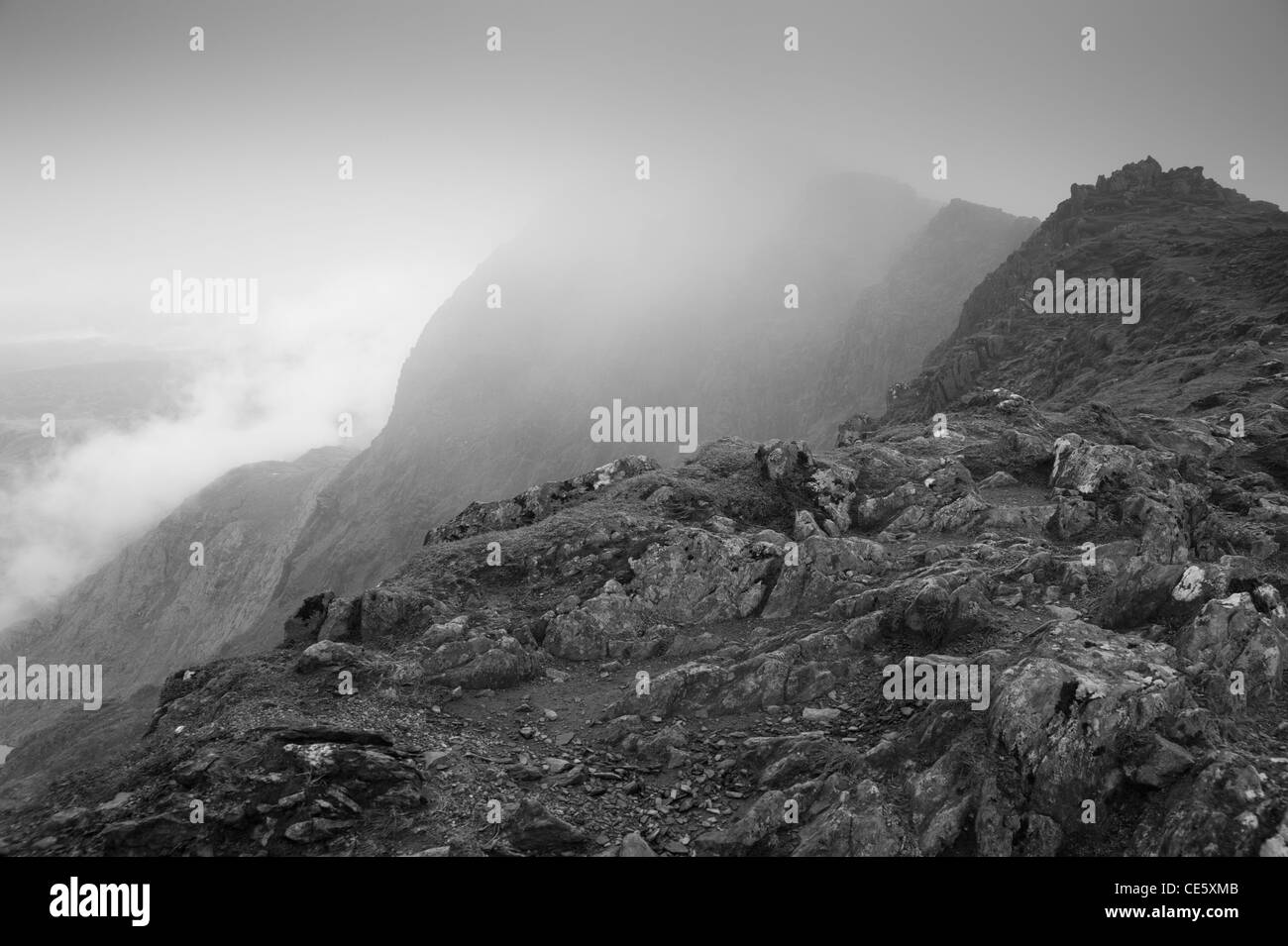 Clearing-Cloud, Snowdonia Stockfoto