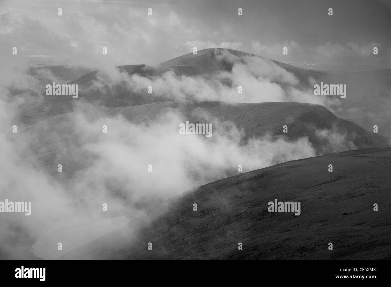 Clearing-Cloud, Snowdonia Stockfoto