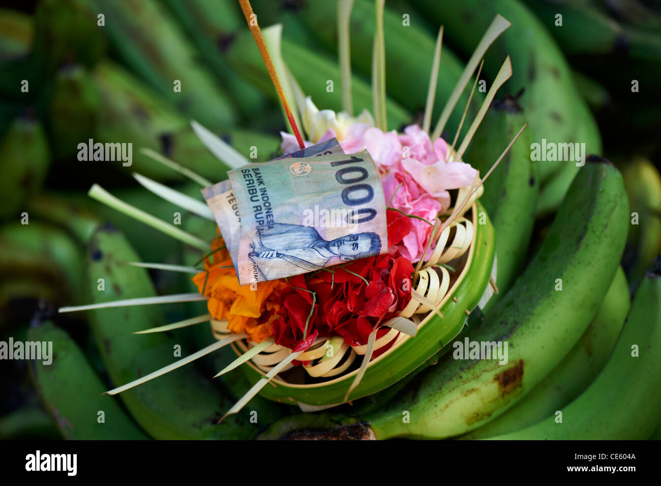 Hindu-Angebote, Bali Stockfoto