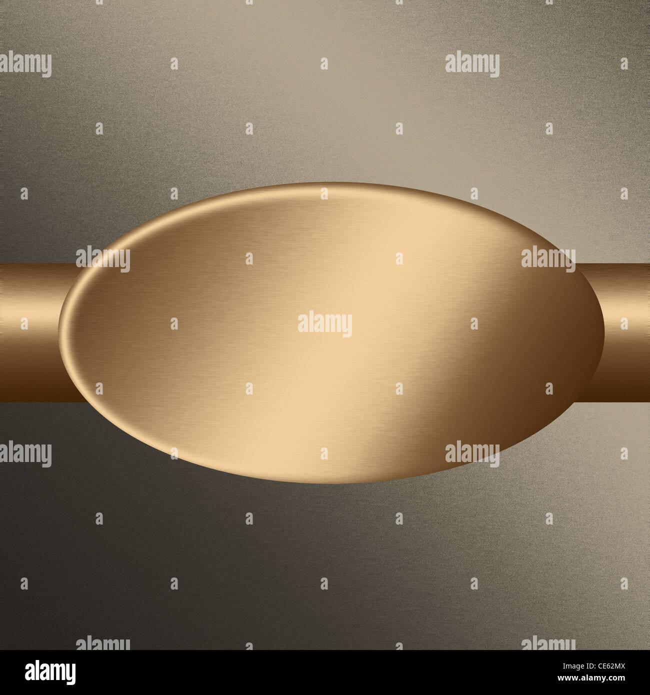 Gold sandgestrahlt ovale Metall Textur, Hintergrund, Webdesign oder Werbung Stockfoto