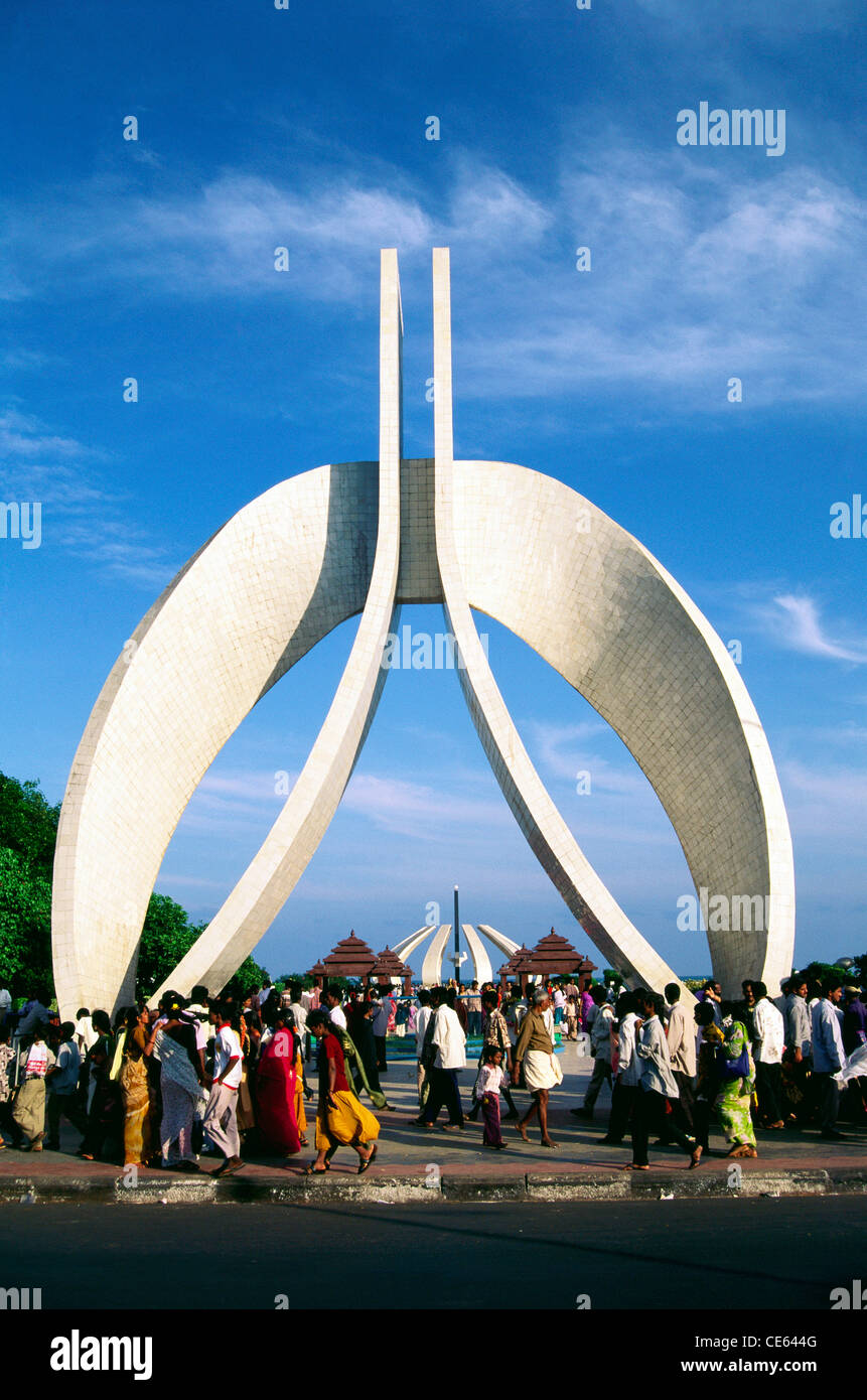 MGRPlatz am Strand von Marina; Chennai; Tamil Nadu; Indien