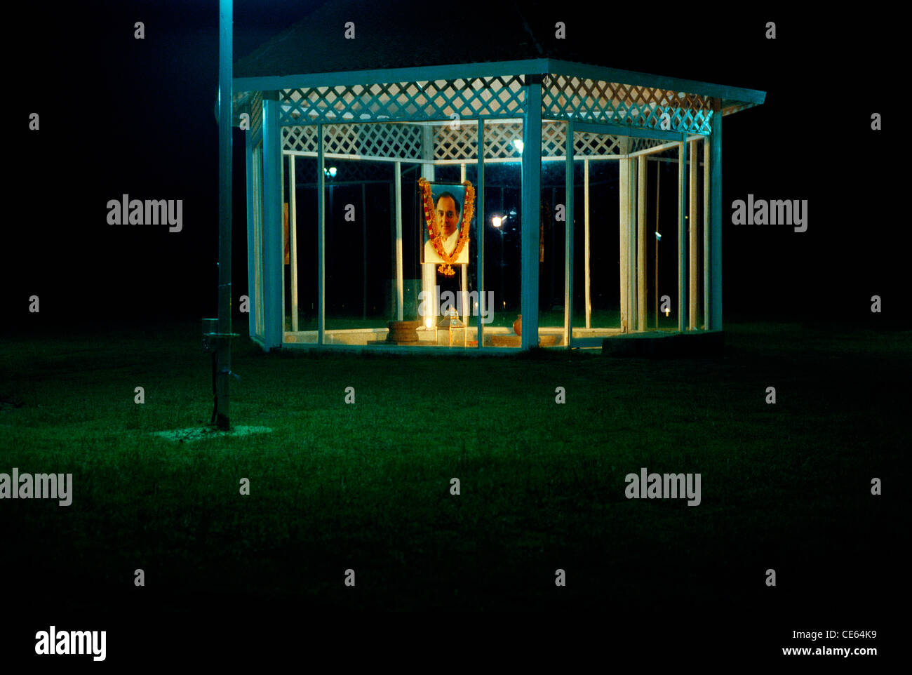 Rajiv Gandhi Memorial; Sriperumbudur; Chennai; Thiruperumputhur; Thiruperumbudur; Kanchipuram Bezirk; Tamil Nadu; Indien; Asien Stockfoto