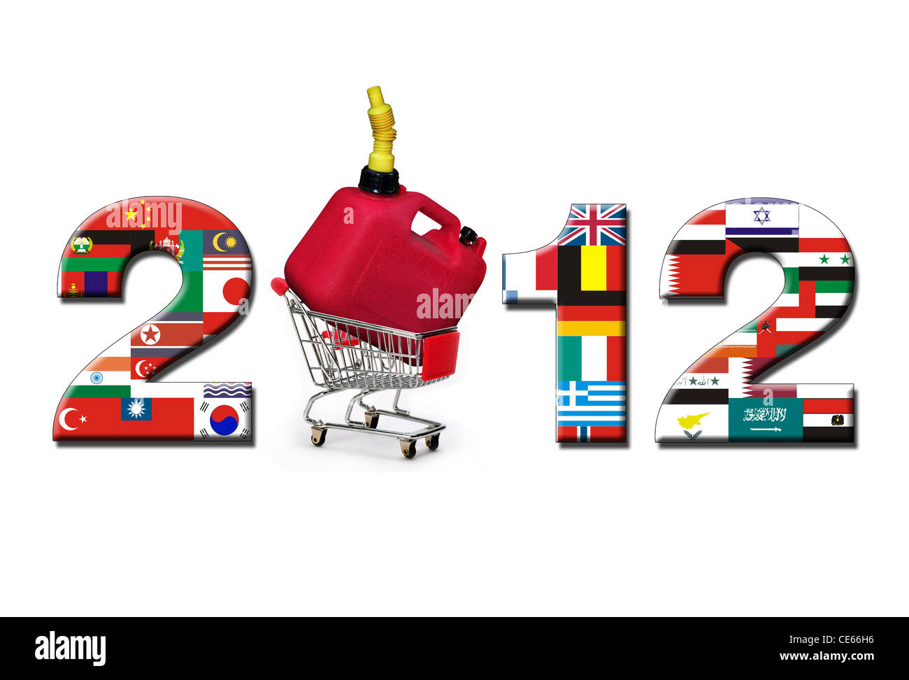 Neujahr 2012 von Öl und Gas. Stockfoto