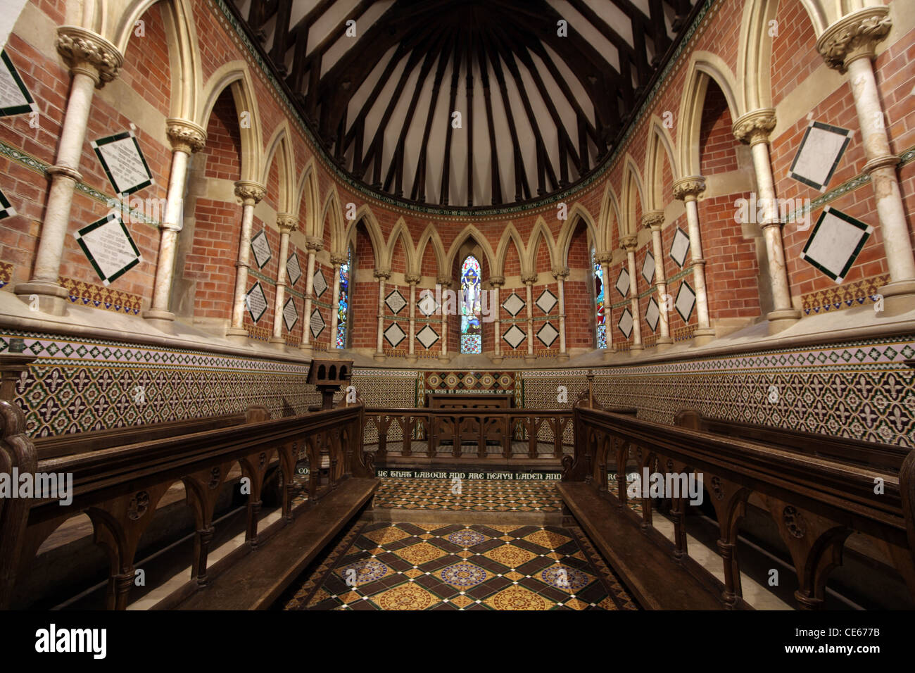 Die Apsis Chor der St.-Martins Kirche, Waithe, North Lincolnshire; Innenansicht; Stockfoto
