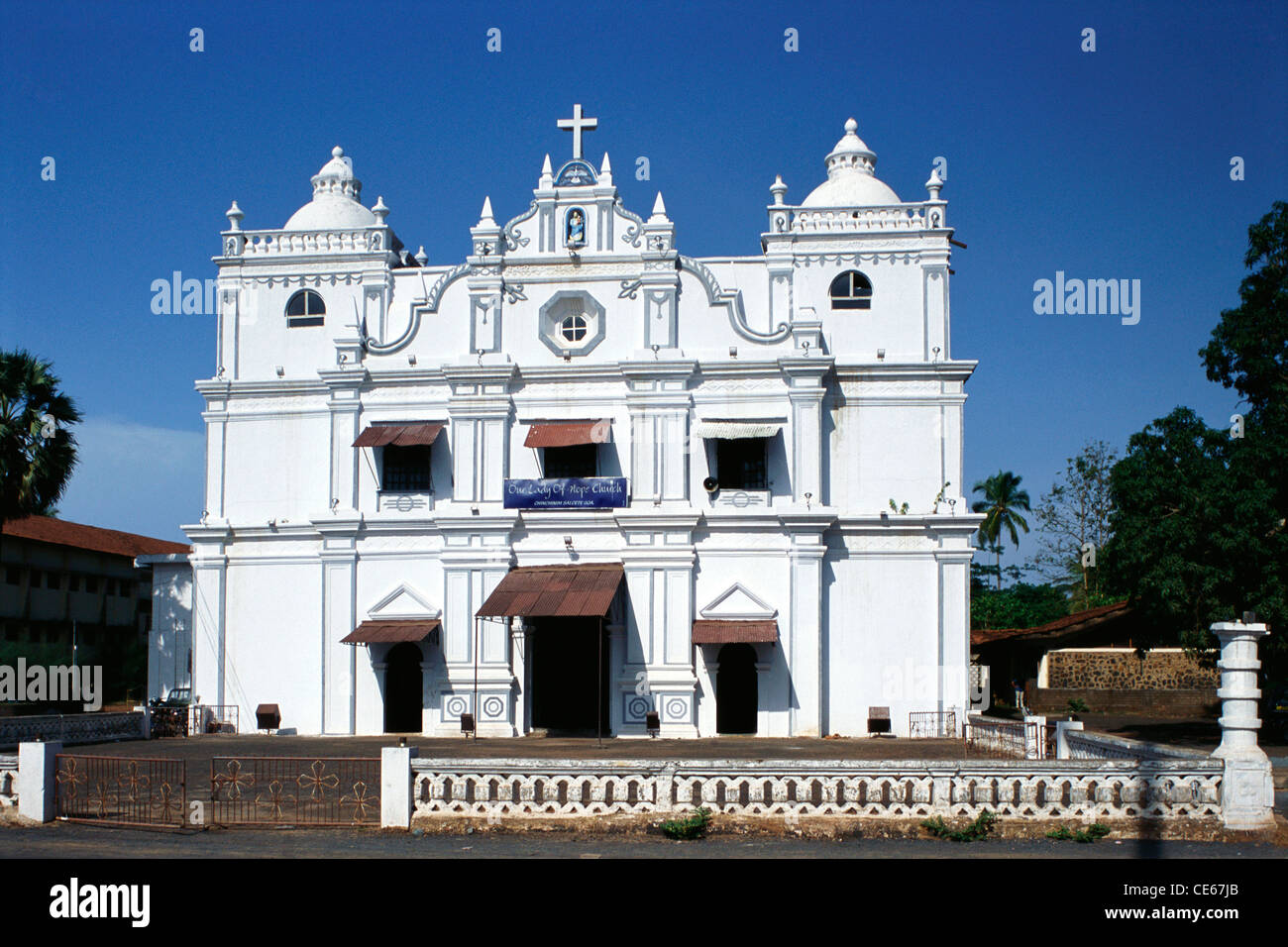 Chinchinim Kirche; Unsere Dame der Hoffnung Kirche; Chinchinim; Salcete Unterbezirk von Süd-Goa Bezirk; Goa; Indien; Indische Kirchen Stockfoto