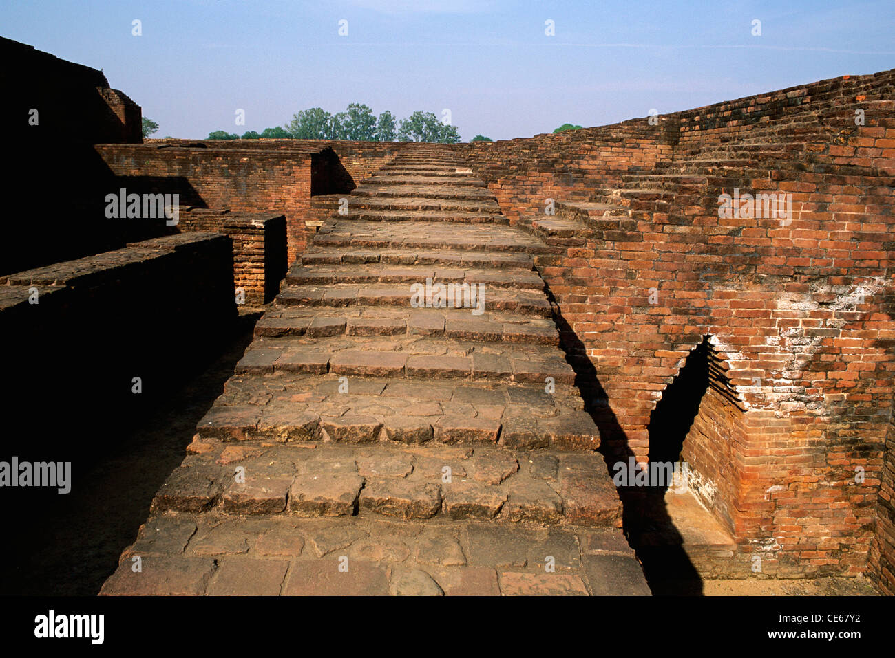 Buddhist Monastery; Nalanda Universitätskomplex; alte Universität; Nalanda; Bihar; Indien; Asien Stockfoto