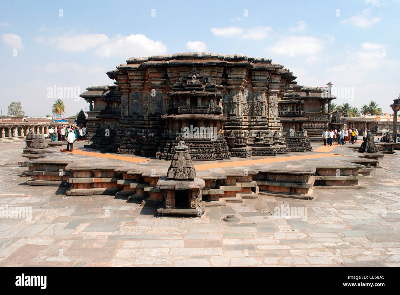 Chennakeshava-Tempel, Belur, Karnataka, Indien. Dieser Tempel erbaut von Hoysala König Vishnivardhana ist berühmt für Steinskulpturen. Stockfoto