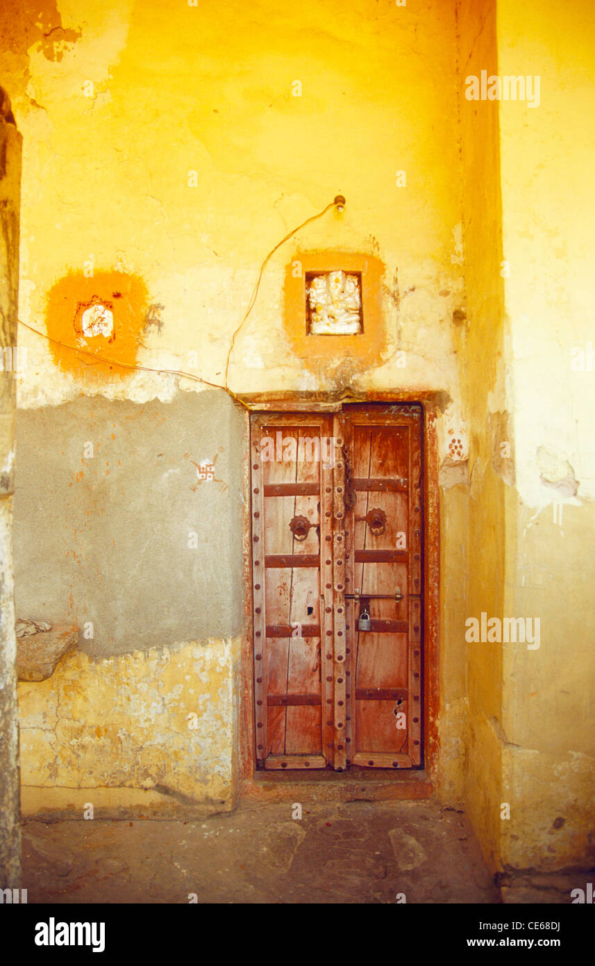Tür des Jagatshiromani-Tempels; Amber; Jaipur; Rajasthan; Indien Stockfoto